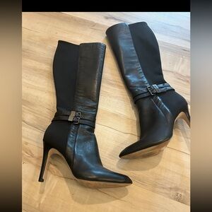White House Black Market Black Heeled Boots